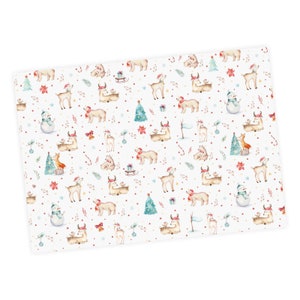 5 fogli di carta da imballaggio natalizia - 1,60€/mq - 84,1 x 59,4 cm