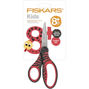 Forbici per bambini FISKARS rosso nero - per destrimani e mancini