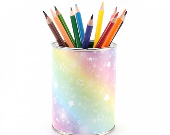 GZYYANG Regenbogen Stiftehalter Aus Holz - Bunter Schreibtisch-Organizer Für Kinderzimmer