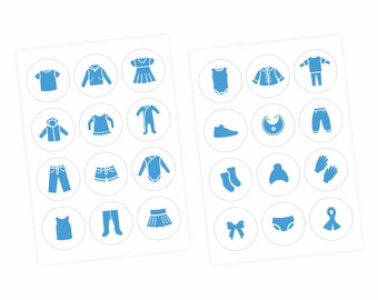 Meubelstickers stickers voor kleding blauw/wit bestellen