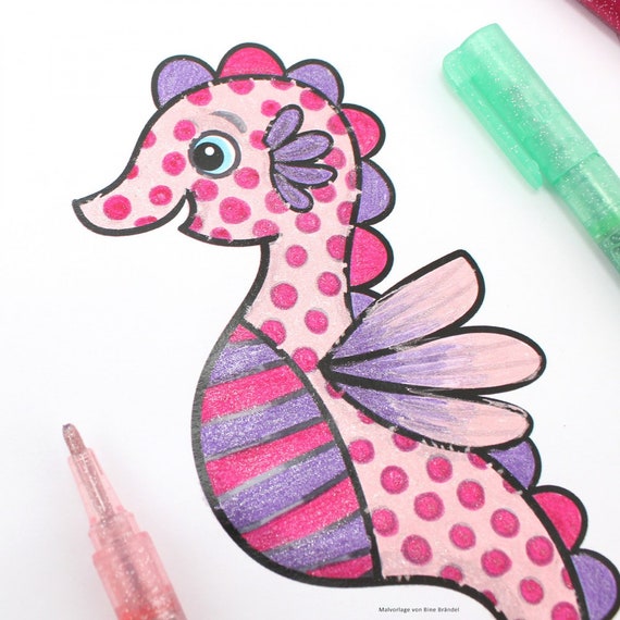 Djeco - 6 Glitter Markers