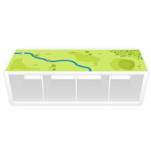 Play foil for KALLAX/ EXPEDIT long forest & meadow (furniture not included)