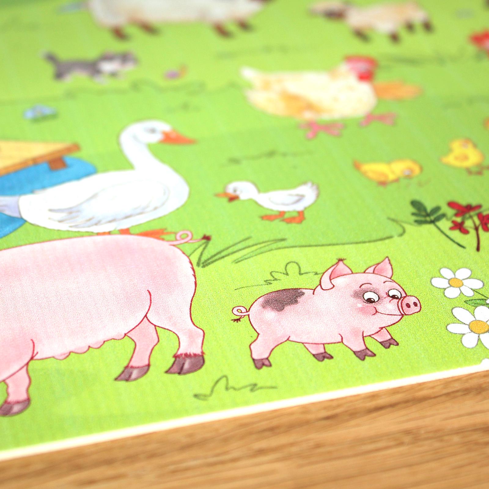 Vinyl Tischset Bauernhof Für Kinder – Rutschfest, Abwaschbar, A3 Größe (42x30 Cm), Made In Germany, Ideal Für Kindergarten & Zuhause