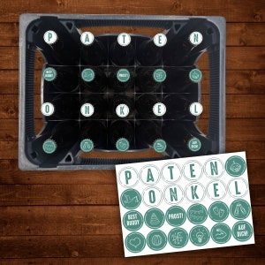 SET ADESIVI per cassa di birra - GODFATHER - Regalo adesivo per cassa di birra