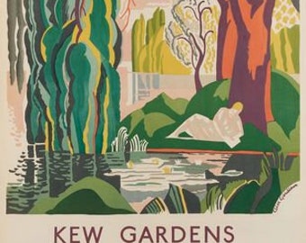 Vintage Kew Gardens Tourism Poster A3/A2/A1 Print