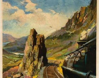 Vintage British Rail Glen Ogle Perthshire Railway Poster A4//A3//A2//A1 Print