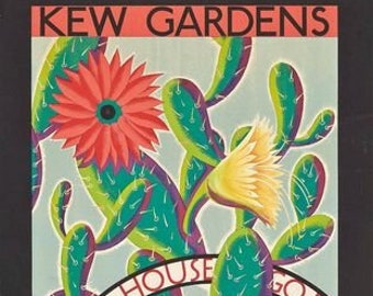 Vintage Kew Gardens Cactus House Poster   A3/A2/A1 Print