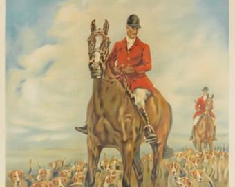 Vintage 1938 Dublin Horse Show Poster A3-Druck