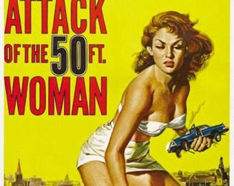 Attack of The Fifty Foot Woman Movie Poster  A3/A2/A1 Print