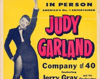 Vintage Judy Garland Concert Poster A3 Print