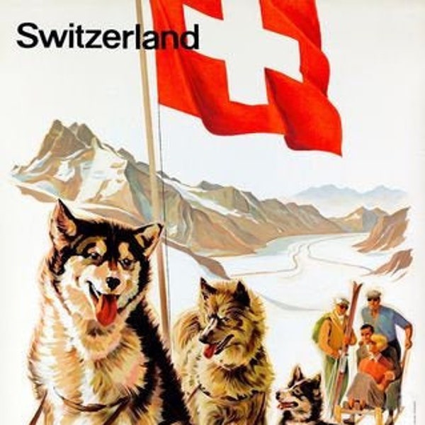 Vintage Jungfrau Zwitserland Toerisme Poster A3 Print