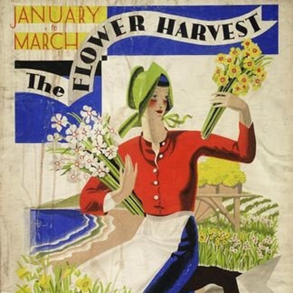 Vintage GWR Cornwall Scilly Isles Flower Harvest Railway affiche impression A3