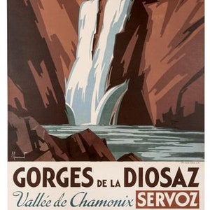 Vintage French Railways Gorges De La Diosaz Tourism Poster A3 Print