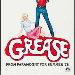 Vintage 1978 Grease Movie Poster A3 Print
