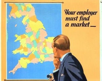 Vintage 1930's Buy British Poster 9 A3 Print