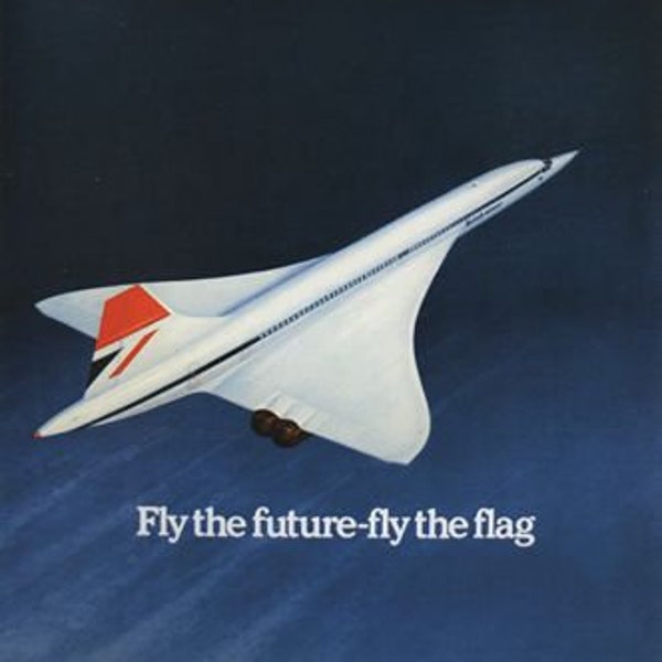 Affiche vintage Concorde de British Airways, impression A3/A2/A1