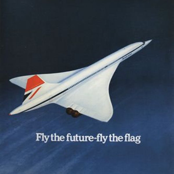 Vintage British Airways Concorde Poster A3/A2/A1 Print