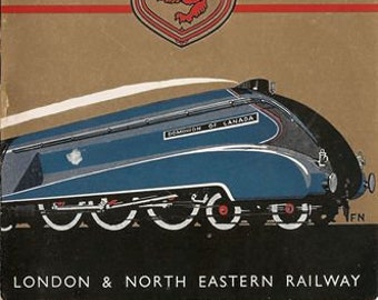 Vintage LNER Coronation Kings Cross to Scotland Railway Poster