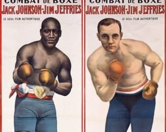 1910 Jack Johnson Jim Jeffries Boxing Poster A3 Print - Etsy