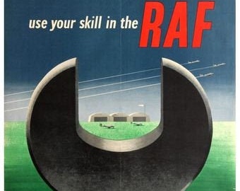 Vintage RAF Mechanic Recruitment Poster A3 Print