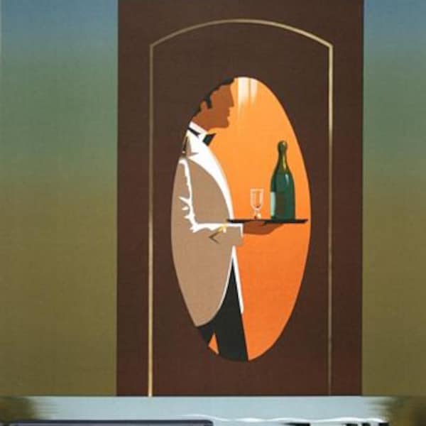 Affiche vintage Orient Express Champagne impression A3