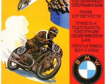 Bmw Motorcycle Art Etsy