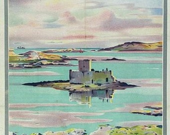 Vintage LNER Barra Scotland Railway Poster A3 Print