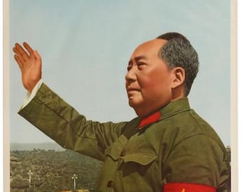 Vintage Chairman Mao Chinese Propaganda Poster A3 Print