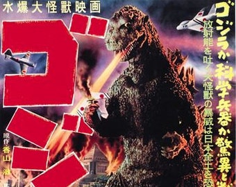 Japanese Godzilla Movie Poster A3/A2/A1 Print - Etsy