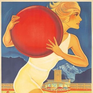 Vintage Interlaken Switzerland Tourism Poster A3 Print