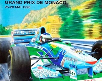 Affiche Du Grand Prix De Monaco 1995 - Monaco F1 Posters
