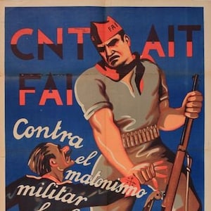 Vintage Spanischer Bürgerkrieg Kriegsplakat A3 Druck
