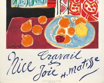 Vintage Nice Tourism Poster By Matisse A3 Print