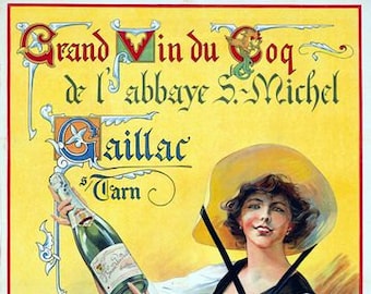 Poster Publicitaire Vin Fenouil Carpentras – Affiche Vintage 50x70cm, Neuve
