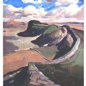 Vintage British Rail Northumberland Hadrians Wall Railway Poster A3/A2/A1 Print
