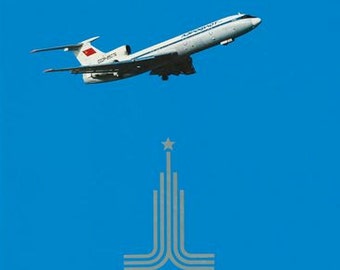 Y Blumin 1961 Vintage Airline Travel Poster Print Aeroflot Soviet Airlines Y Blumin 1961 Vintage Airline Travel Poster Print Aeroflot Soviet Airlines