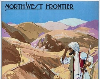 Vintage North West Frontier India Tourism Poster A3 Print