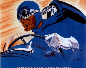 1939 Paris Motor Racing Poster  A3/A2/A1 Print