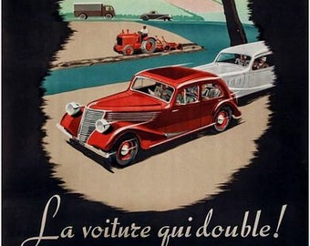 Vintage 1939 Renault Advertisement Poster A3 Print - Etsy