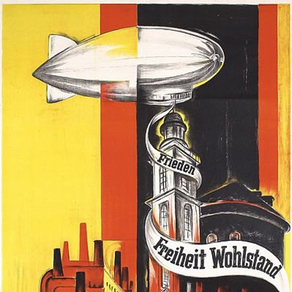 Vintage German Weimar Republic Political Poster A3 Print