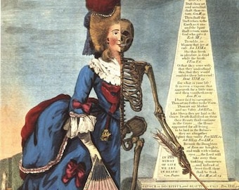 Vintage 18th Century Political satire "The Life of Woman" Poster A3/A2/A1 Print