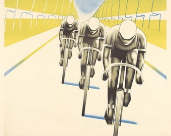 Vintage Paris Tour de France Cycling Poster A3 Print