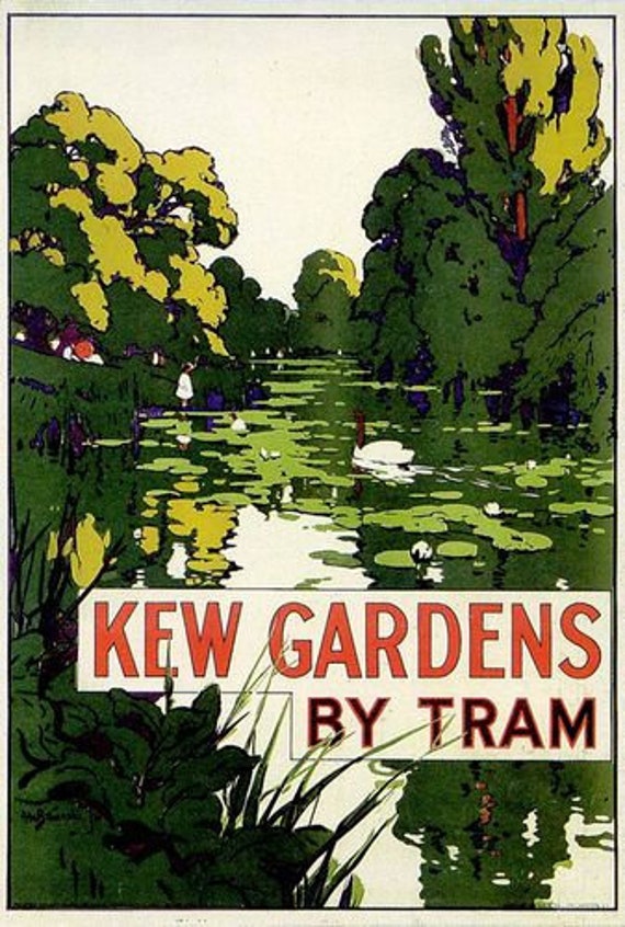 Vintage Kew Gardens Cactus House Poster A3 Print