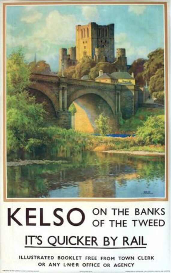 Vintage LNER Kelso Railway Poster A3 Print | Etsy UK