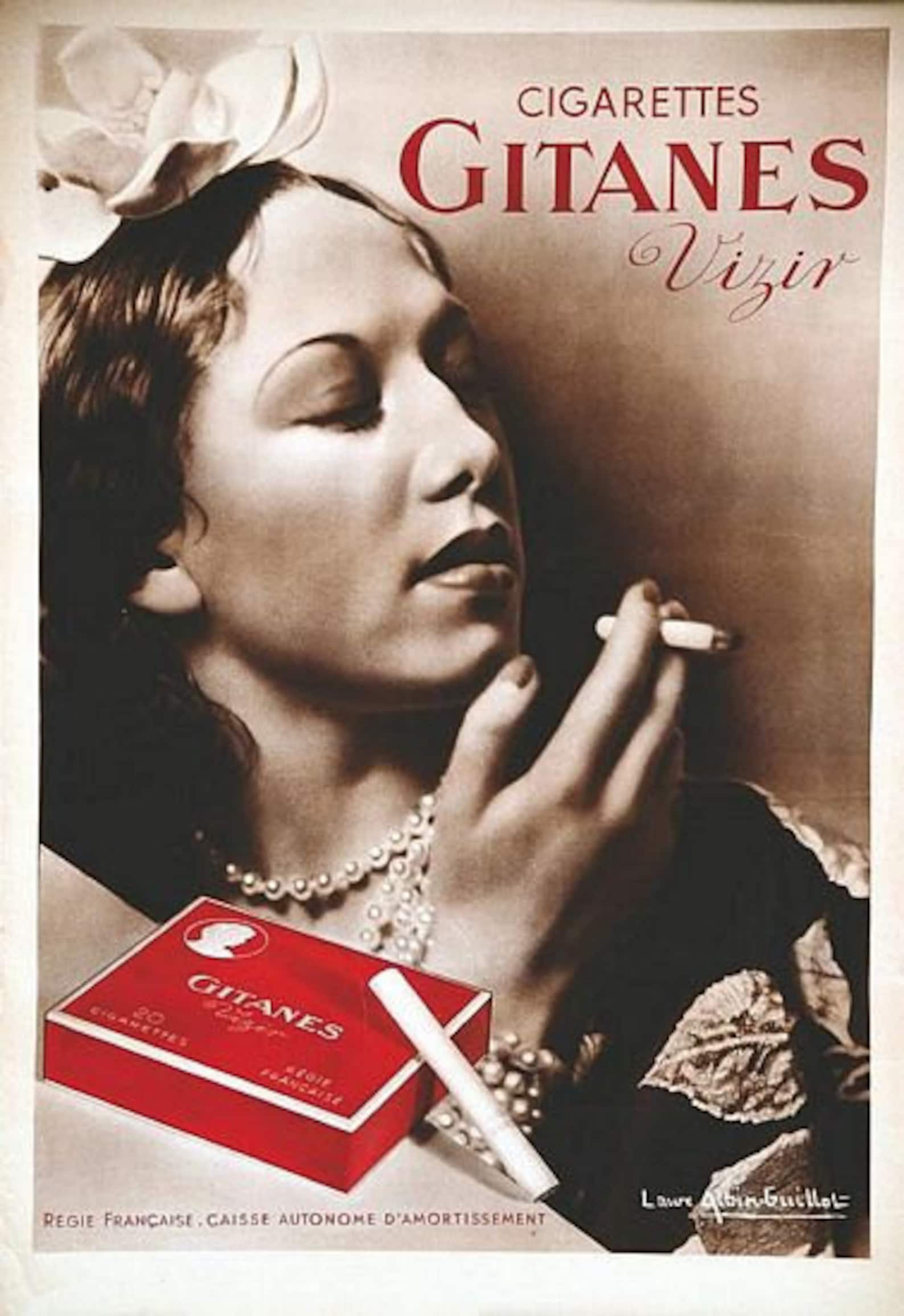 Vintage French Gitanes Cigarettes Advertisement Poster A3 Etsy UK