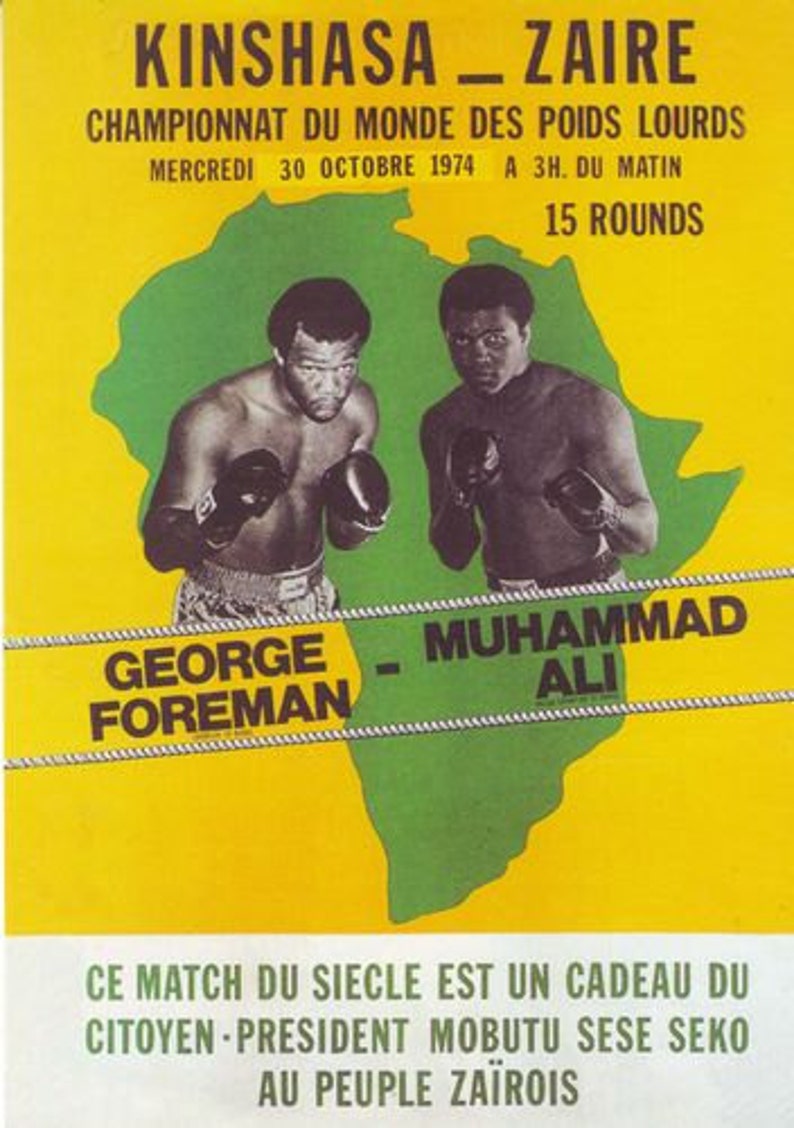 Antiquitäten & Kunst THE BEATLES MEET MUHAMMAD ALI BOXING POSTER A4 A3