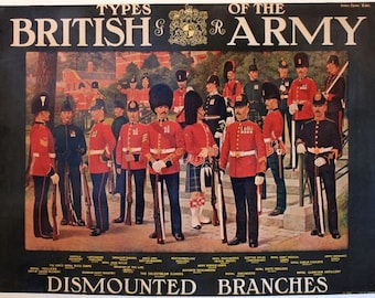 Vintage Types of The British Army Poster A3 Print