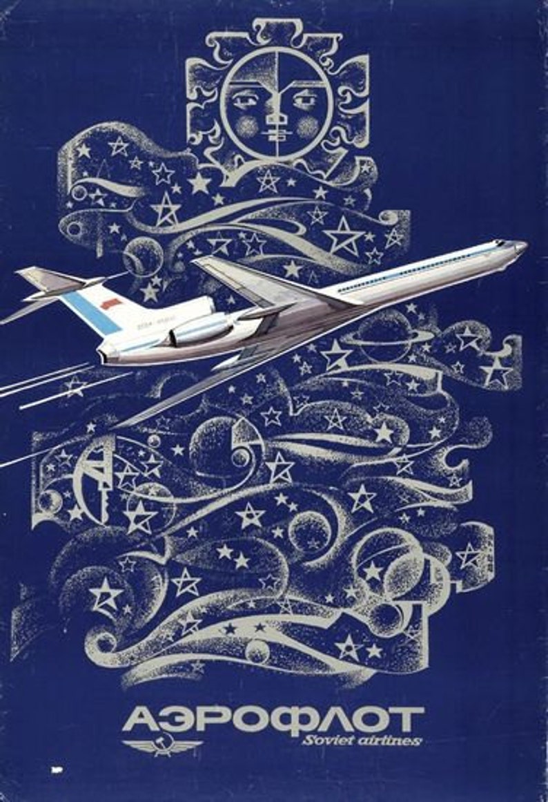 A2 Print 1950/'s Qantas Flights to the British Isles Poster A3