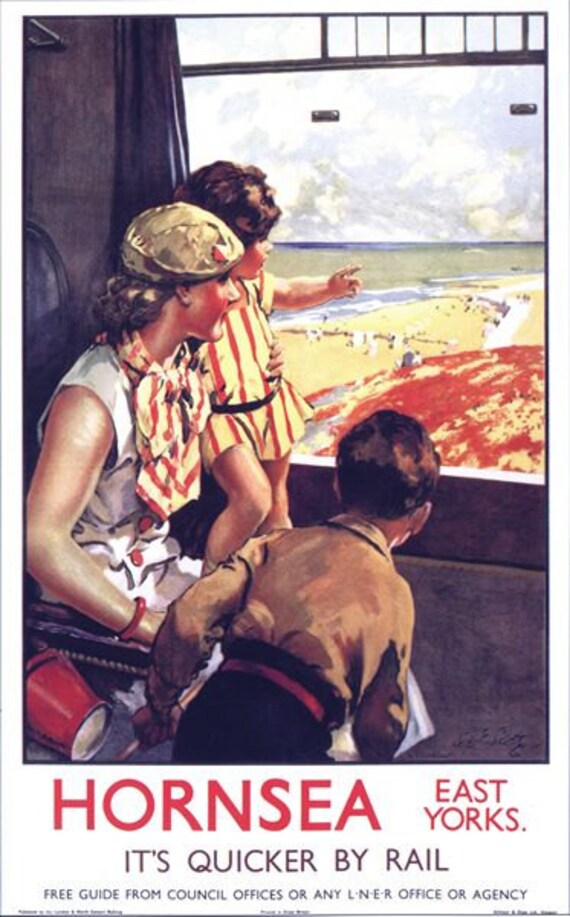Vintage LNER Bridlington Railway Poster A3 A2 Reprint