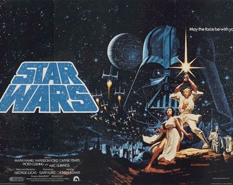 Vintage Star Wars Landscape Movie Poster A3/A2/A1 Print